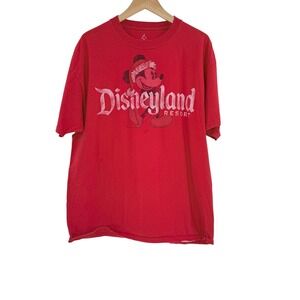 Disneyland‎ Resort Mickey Mouse Red Graphic T Shirt Men XL Walt Disney World